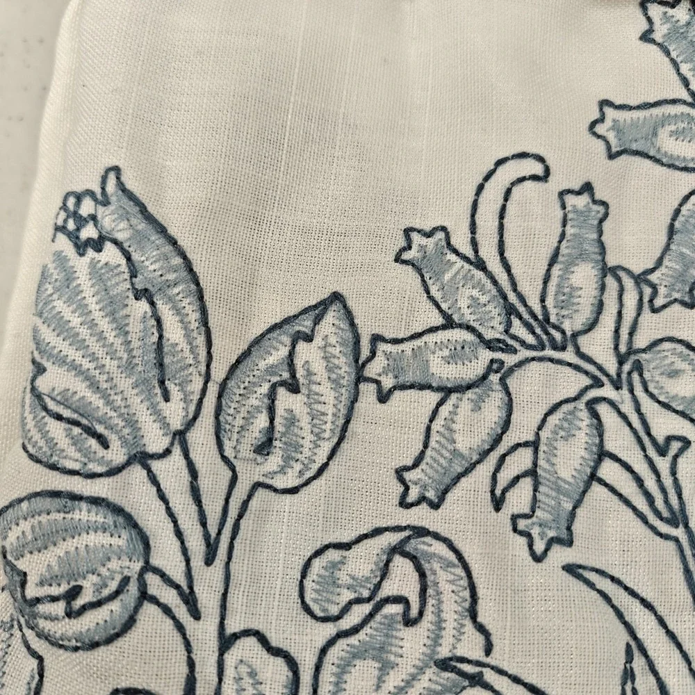 William Morris & Co Hyacinth Embroidered Shower Curtain 72x72